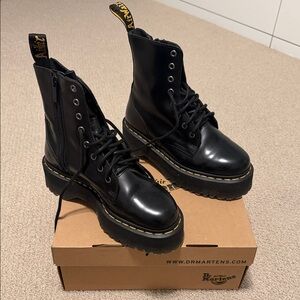 Dr. Martens Shiny Black Combat Boots